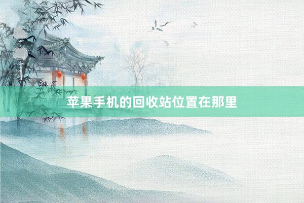 苹果手机的回收站位置在那里