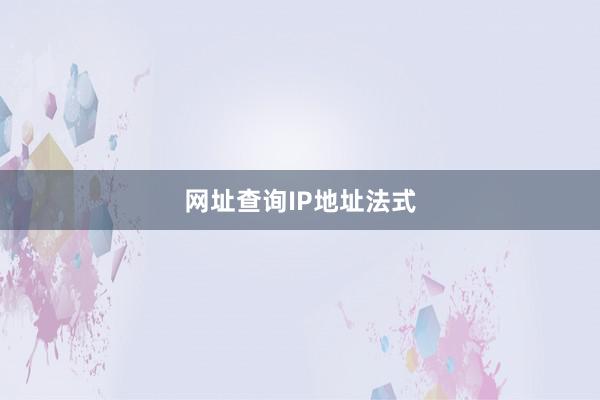 网址查询IP地址法式