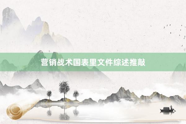 营销战术国表里文件综述推敲
